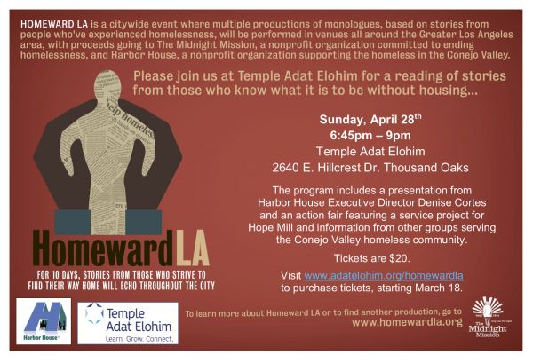 Homeward LA - This Sunday, April 28, at 6:45 pm